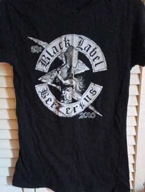 Black Label Kids Graphic Tee in Black with White and Gray Artwork